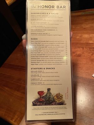 Menu photo 2 The Honor Bar Beverly Hills, CA Menu photo 2 The Honor Bar Beverly Hills, CA