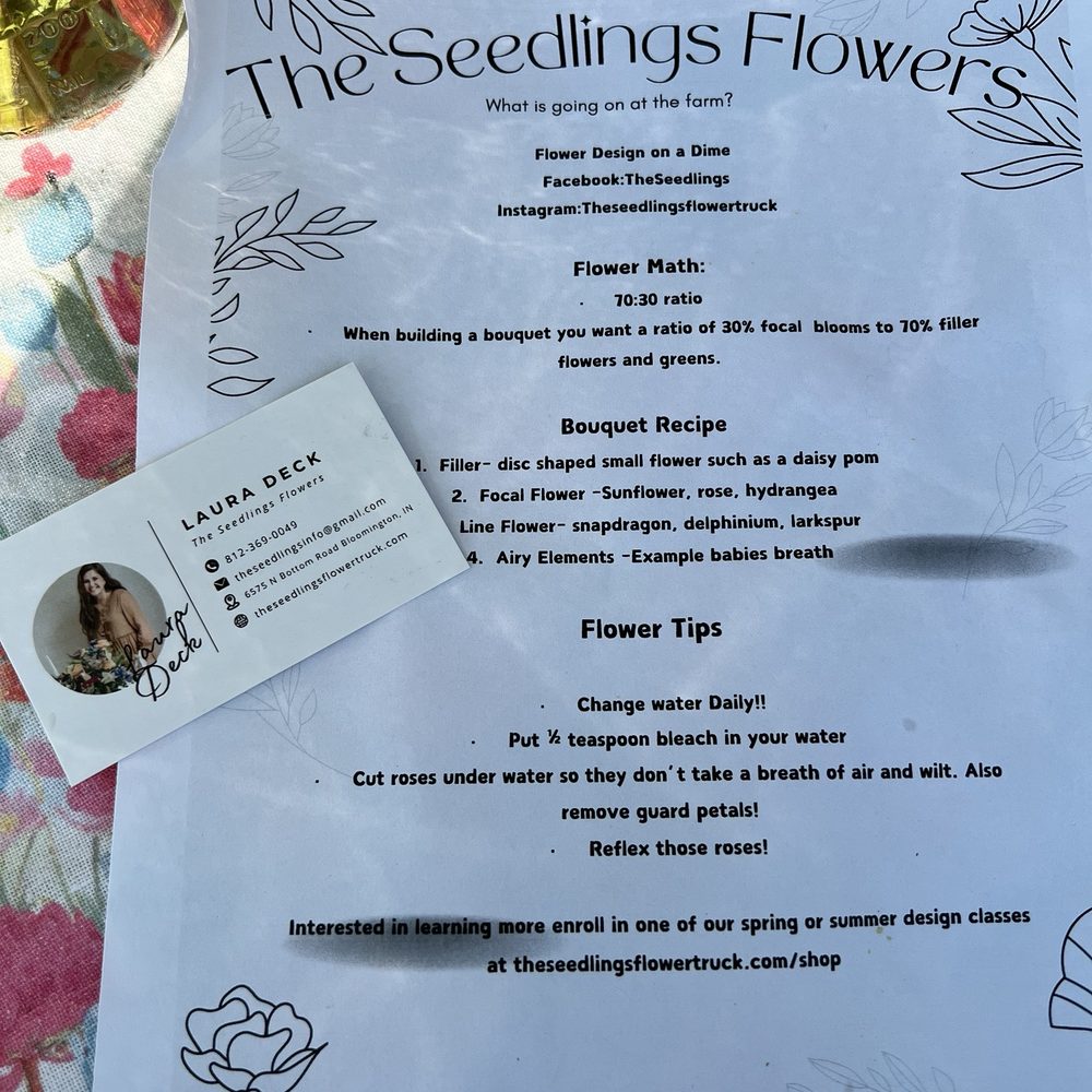 The Seedlings - Great flower care instructions:) - Farms Near Me The Seedlings - Great flower care instructions:) - Farms Near Me