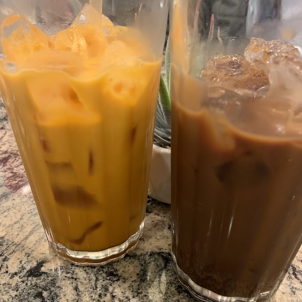 RAAN THAI - Thai iced tea (L) / Thai iced coffee (R) - Thai Near Me - Fairview Park, Ohio RAAN THAI - Thai iced tea (L) / Thai iced coffee (R) - Thai Near Me - Fairview Park, Ohio