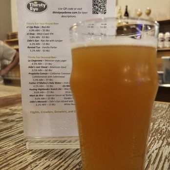 Thirsty Eye Brewing Company - beer menu and Odin's Eye, a Rye Ale with Juniper - Breweries Near Me - Albuquerque, New Mexico