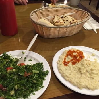 Agora Midtown - Tabouli and baba ghanouj (terrible spelling, but delicious food) - Mediterranean Near Me - Atlanta, Georgia
