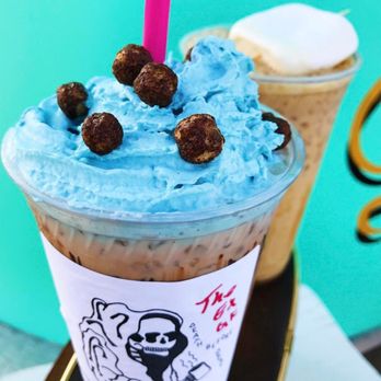 Luana's Coffee and Beer - a cup of coffee with blue frosting - Food Trucks Near Me - Phoenix , Arizona