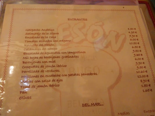 Menu photo 5 Mesón Juan Macías Ayamonte, H