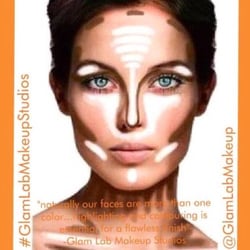Glam Lab Makeup Studios - "naturally our faces are more than one color...highlighting and contouring is essential for a flawless finish" -GLMS
