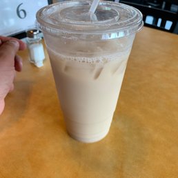 Their horchata is oddly brownish, i think they put too much ground cinnamon Their horchata is oddly brownish, i think they put too much ground cinnamon