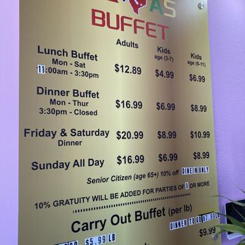 Texas Buffet - Menu prices - Buffets Near Me - Houston, Texas Texas Buffet - Menu prices - Buffets Near Me - Houston, Texas