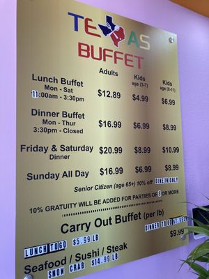 Menu photo 2 Texas Buffet Houston, TX Menu photo 2 Texas Buffet Houston, TX
