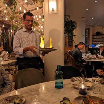 FIG Restaurant - Flaming halumi cheese - Bars Near Me - Santa Monica, California FIG Restaurant - Flaming halumi cheese - Bars Near Me - Santa Monica, California