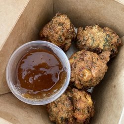 Bombay Frankies - Pakoras with mango chutney
