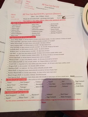 Menu photo 8 Okinii Sushi Lancaster, PA
