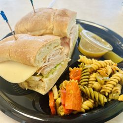 Strawberry's Ice Cream and Sandwich Parlor - Turkey sub with pasta salad