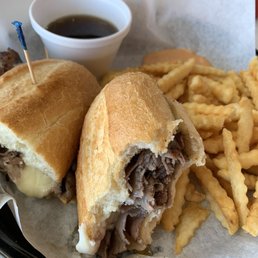 French dip and regular fries French dip and regular fries