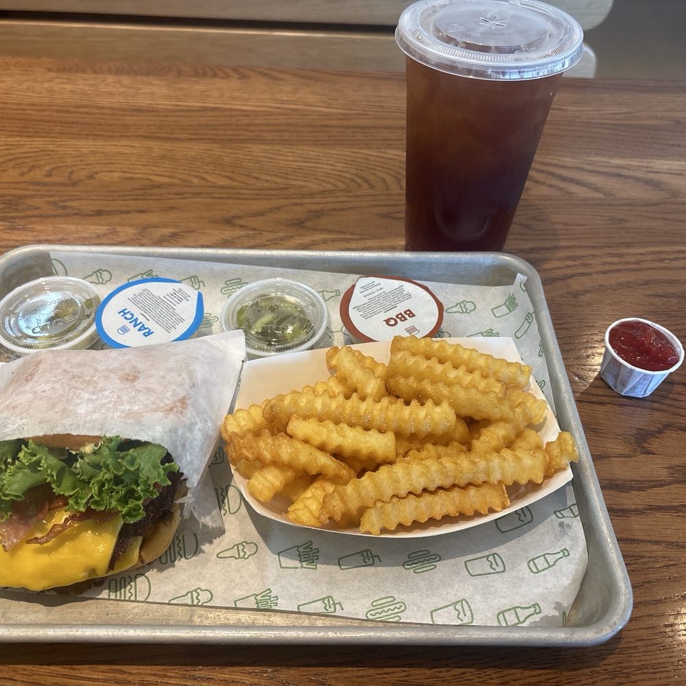 Burger and fries