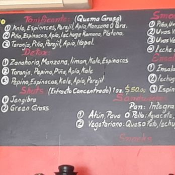 Arte's Healthy Juice Bar - Menu - Juice Bars & Smoothies Near Me - Tijuana, BCN