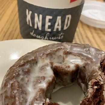 Knead Doughnuts - Chocolate Cake Doughnut and super fruit tea - Donuts Near Me - Providence, Rhode Island