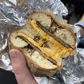 BO's Bagels - Sausage, Eggs, & Cheese On Everything Bagel - Bagels Near Me - New York, New York