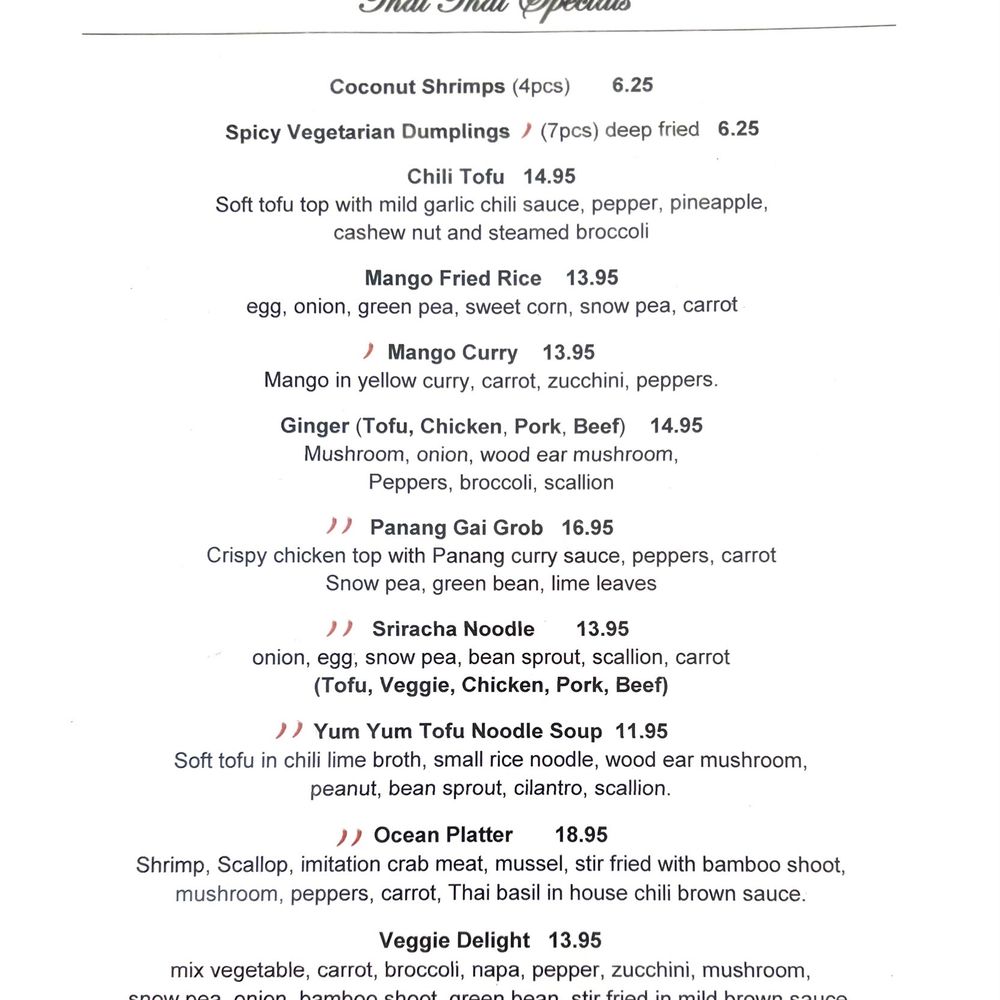 Thai Thai - Specials - Thai Near Me - Northampton, Massachusetts Thai Thai - Specials - Thai Near Me - Northampton, Massachusetts