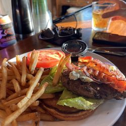 The Barn - Old Smith Farm - Bacon and blue cheese burger