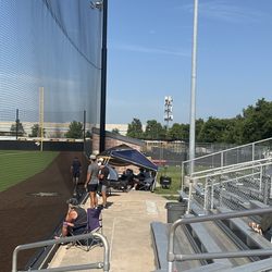 Right side of home plate for additional chair or tent set up