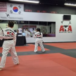 Elevation Martial Arts - Students performing their color belt Jahng Bong Baek Nong Poom - Sae (weapons form).