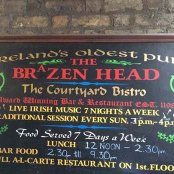 The Brazen Head - A lot happens in this old courtyard! - Pubs Near Me - Dublin, D The Brazen Head - A lot happens in this old courtyard! - Pubs Near Me - Dublin, D