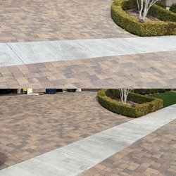 Sunshine Stone Sealing & Steam Cleaning - Before and After paver sealing Driveway