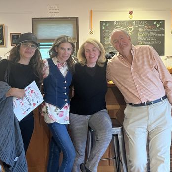 Whitecliff Vineyard - The gangs all here. My sis, me, Diane & Frank - Wineries Near Me - Gardiner, New York