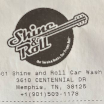 Shine and Roll Carwash - information printed at top of receipt - Car Wash Near Me - Memphis, Tennessee Shine and Roll Carwash - information printed at top of receipt - Car Wash Near Me - Memphis, Tennessee