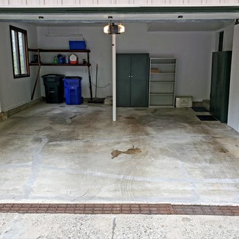 Granite Garage Floors - This is before. - Flooring Near Me