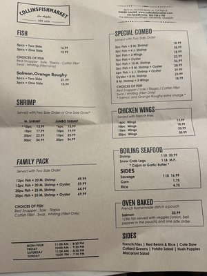 Menu photo 4 Collins Fish Market Los Angeles, CA