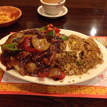 Rainbow Restaurant - Pepper Steak and shrimp fried rice. Yummy! - Chinese Near Me - Farmington, Michigan