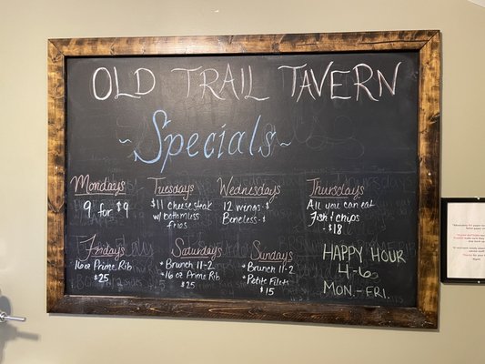 Menu photo 4 Old Trail Tavern Liverpool, PA Menu photo 4 Old Trail Tavern Liverpool, PA