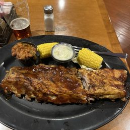 Barbecue baby back rib platter