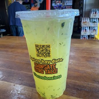 Tacos Doña Lena - Aguas frescas pina pepino - Tacos Near Me - Houston, Texas Tacos Doña Lena - Aguas frescas pina pepino - Tacos Near Me - Houston, Texas