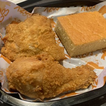 Cozy Coop - 2-pc leg and thigh + cornbread combo. Such a great deal and SO delicious. - Southern Near Me - Marietta, Georgia Cozy Coop - 2-pc leg and thigh + cornbread combo. Such a great deal and SO delicious. - Southern Near Me - Marietta, Georgia