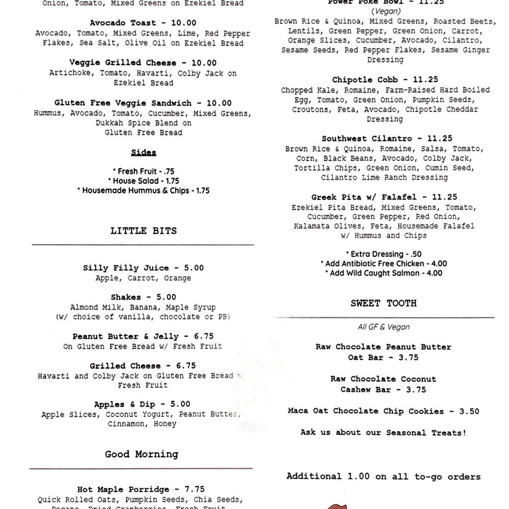 Trough Juice Bar - Menu - Salad Near Me - Richmond, Texas