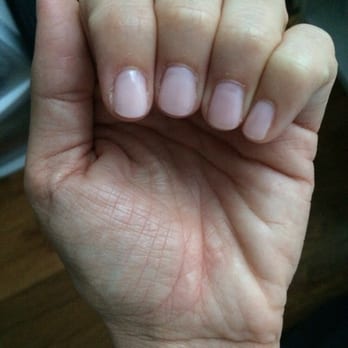 Crystal Nails - Clean and perfect. :) I love natural nails. This is Shellac. OPI's "Bubblebath". - Nail Salons Near Me - Loveland, Colorado