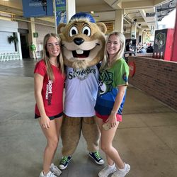 Pic with mascot and our Sport Clips marketers