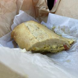 Veggie Breakfast Sandwich with Provolone Cheese