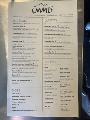 Menu photo 1 EMMI's Sierra Madre, CA