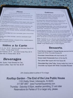 Menu photo 5 Rooftop Garden Cocktail Lounge Indianapolis, IN
