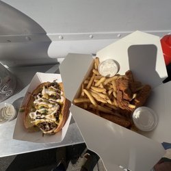 Demi's Spot - Chopped cheese and tender's with fries!