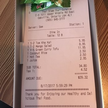 Thai Siam Cuisine - Reasonable prices!!!!!!! - Thai Near Me - Oakville, Ontario