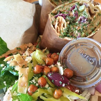Spitz - Studio City - Chicken doner wrap with side Greek salad! Yum! - Mediterranean Near Me - Studio City, California Spitz - Studio City - Chicken doner wrap with side Greek salad! Yum! - Mediterranean Near Me - Studio City, California