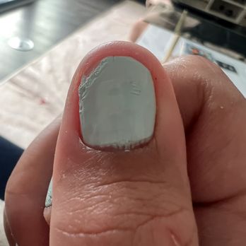 Lush Nail bar Colony Square - Classic mani smudged paint after resting for 30+ min - Nail Salons Near Me - Atlanta, Georgia
