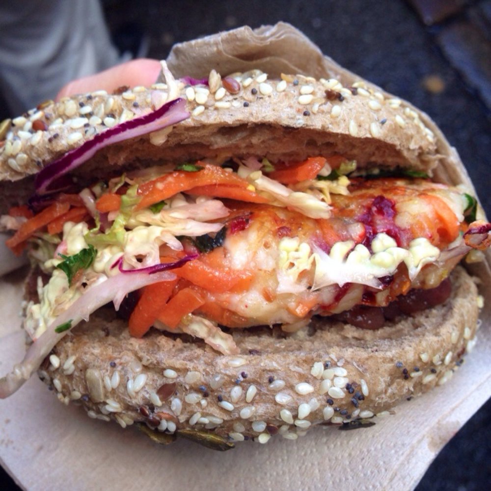 The Veggie Table - Halloumi Burger at Borrough - Vegan Near Me - London, XGL The Veggie Table - Halloumi Burger at Borrough - Vegan Near Me - London, XGL