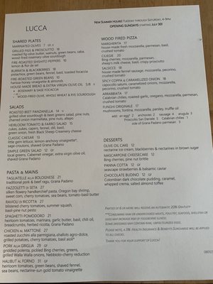 Menu photo 1 Lucca Portland, OR Menu photo 1 Lucca Portland, OR