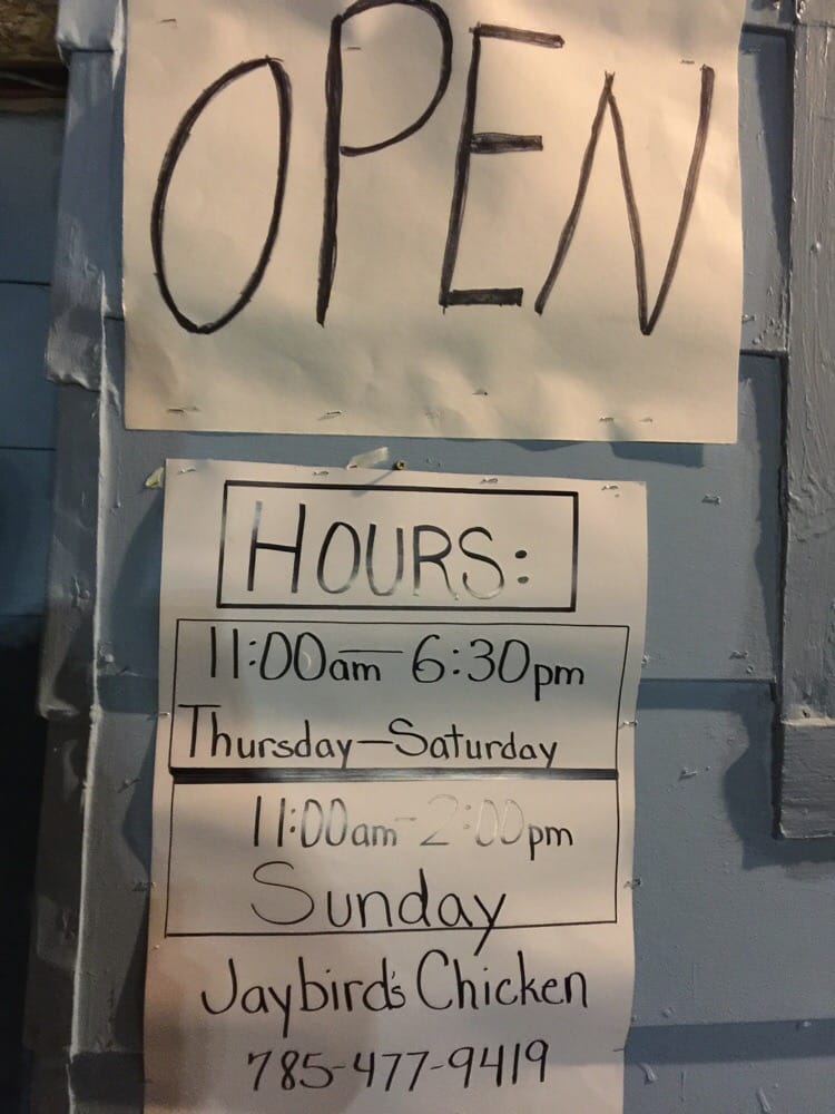 JAYBIRD’S CHICKEN Updated September 2024 1118 Wisconsin St, Cawker