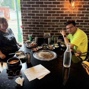 So Good - Our table, meal, and the BBQ grill after our meal was complete. - Korean Near Me - Closter, New Jersey So Good - Our table, meal, and the BBQ grill after our meal was complete. - Korean Near Me - Closter, New Jersey