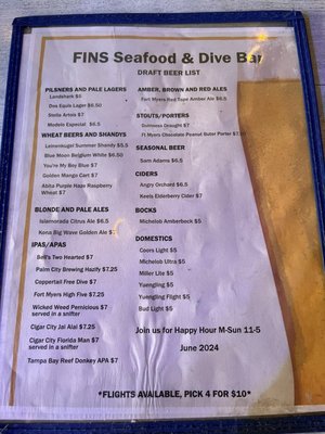 Menu photo 2 FINS Seafood & Dive Bar Cape Coral, FL Menu photo 2 FINS Seafood & Dive Bar Cape Coral, FL
